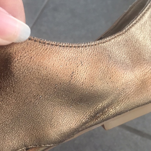 Anthropologie Candela Flat Leather Metallic Shoe - Picture 5 of 8